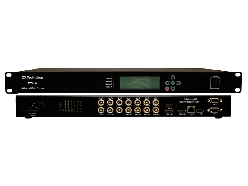 Four Channel H.264 1080i Rack Mount Video Encoder - MVE-40